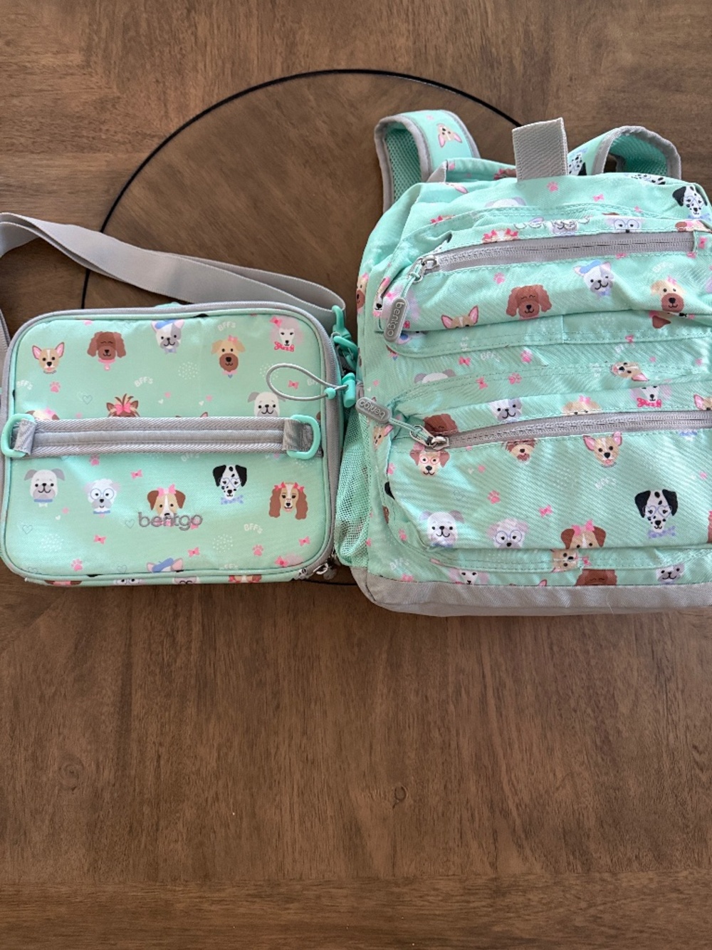 Bentgo Girls Mint Colored Backpack and Lunchbox set